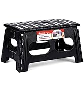 ACSTEP Folding Step Stool,15-Inch Extra Wide 9Inch Height Heavy Duty Stepping Stool More Safe and...