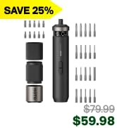 HOTO PixelDrive Electric Screwdriver, Smart Display, 6 Torque Settings, 0.5 to 6 N·m, 1/4'' Hex 3...