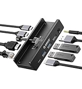 ORICO Clip Docking Station, 8-in-1 Clamp USB C Hub with 4K@60Hz HDMI, 100W PD, Gigabit Ethernet, ...