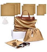Ewen 7 Pack Dustproof Satin Drawstring Bags with Tags Set, Small Medium Large Travel Packing Bags...