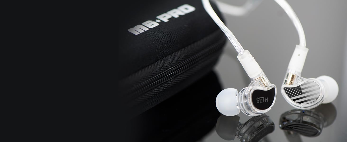 Personalized M6 PRO in Ear Monitor Headphones for Musicians w/Engraved Metal Faceplates