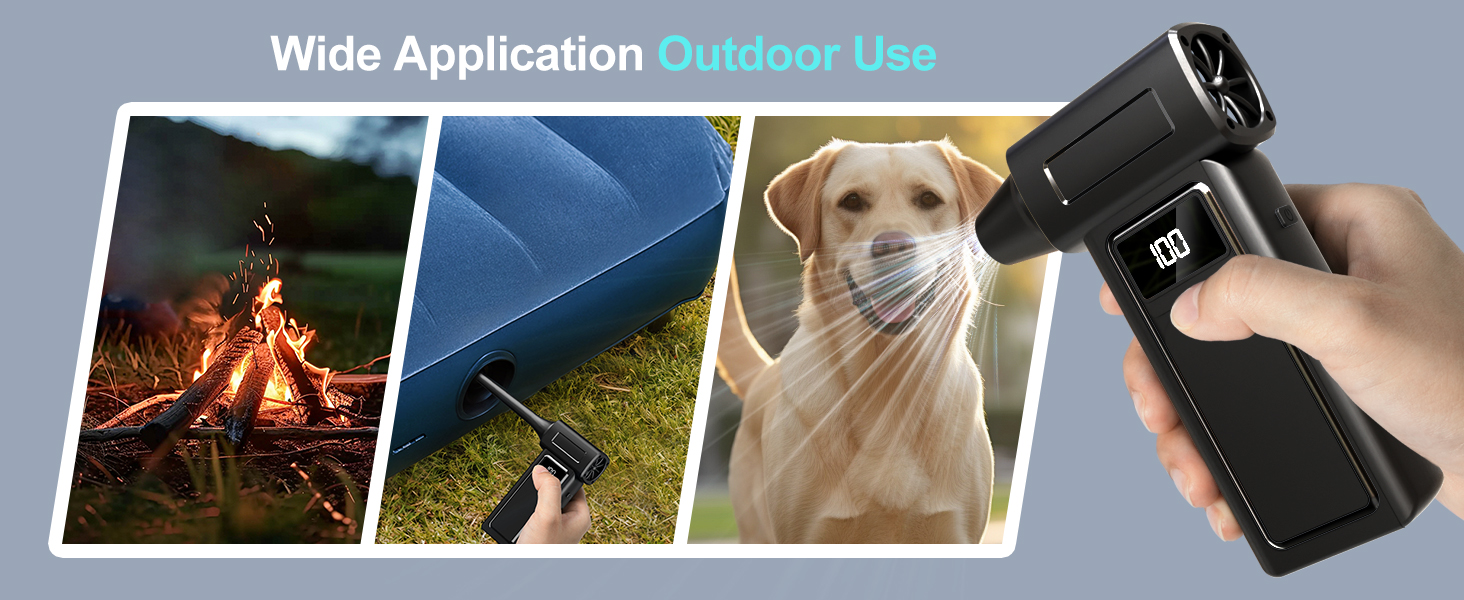 Car Vacuum Portable Cordless Electric Compressed Air Duster 2-in-1 Handheld Rechargeable Air Blower