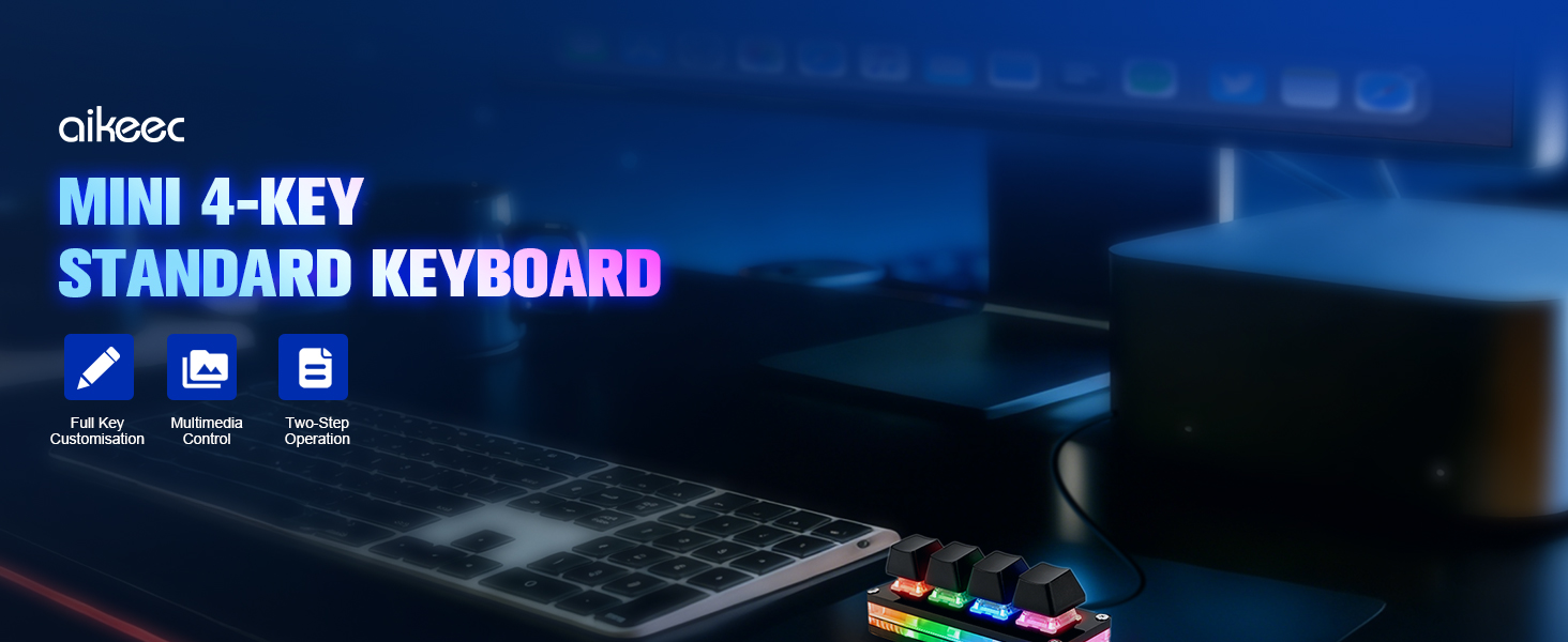 4 key mini mechanical programmable keypad keyboard cherry shaft