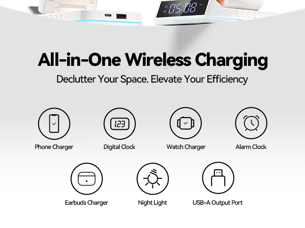 All-in-One Wireless ChargingDeclutter Your Space. Elevate Your Efficiency