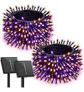 Brightown 2 Pack Halloween Solar String Lights Outdoor, Total 144Ft 400 LED Twinkle Fairy Lights ...