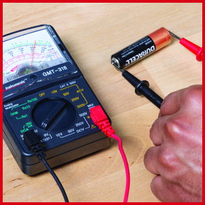 Gardner Bender Analog Multimeter, battery test