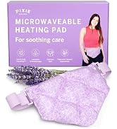 Pixie Microwavable Heating Pad for Period Cramps - Flaxseed &amp; Lavender Weighted Wearable Hot &amp; Co...