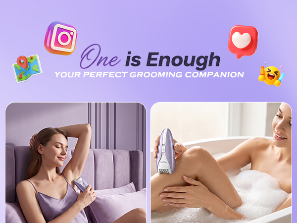 Cordless Rechargeable Facial Epilator for Hair Removal on Face, Arm, Legs, Underarms, Bikini, Body