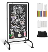 SELEAD Metal Swinging Chalkboard with Wheels - 40