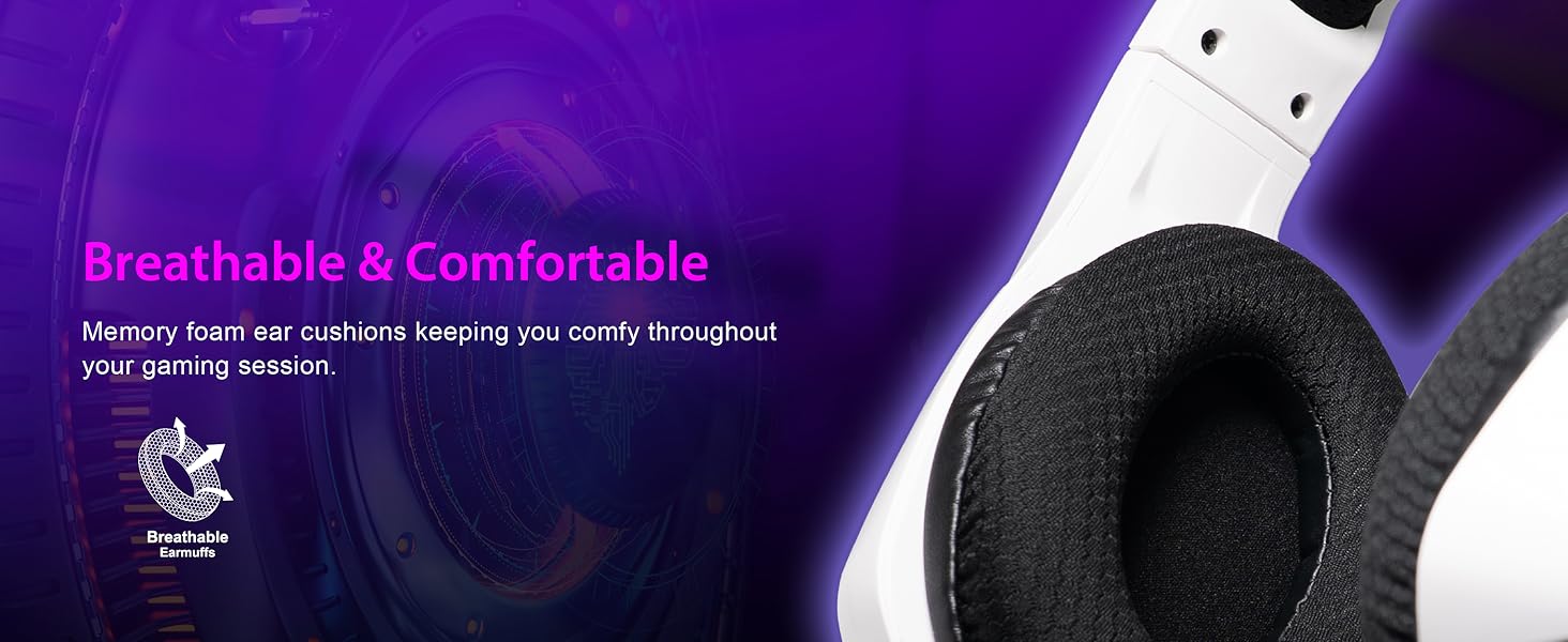beathable and comcortable ear cushions and headband