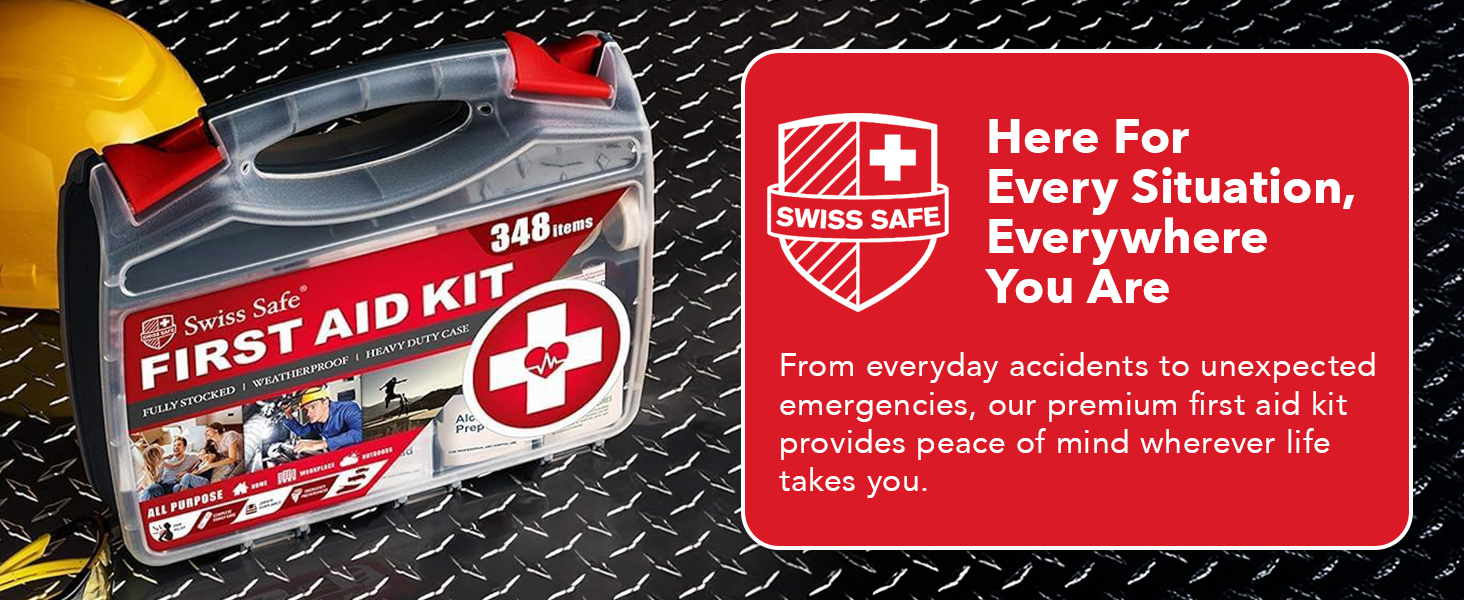 Premium first aid kits from Swiss Safe, your trusted partner for home and car emergency kit needs