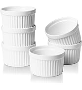 ONTUBE Ramekins - Porcelain Ramekins for Creme Brulee Dishes,Dipping Sauces,Baking Pudding Cups, ...