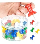 DANRONG 30 PCS Jumbo Push Pins for Bulletin Board, Large Thumb Tacks for Wall, 1.81 Inch, Giant T...