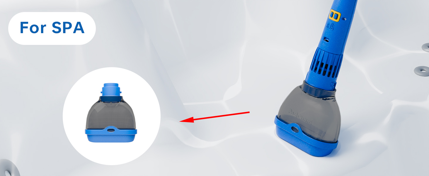 Spa cleaning head is design for cleaning low water level ,also can clean smaller debrish and leaves