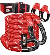 HOKINETY Kinetic Recovery Tow Rope - 1.26" x30FT 55000LBS Reflective Heavy Duty Snatch Strap Kit ...