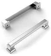 Amerdeco 10 Pack Polished Chrome Cabinet Pulls 5 Inch(128mm) Hole Center Cabinet Hardware Kitchen...