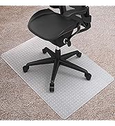 Kuyal Desk Chair Mat for Carpet, 30'' x 48'' Rectangle Transparent Mats for Chairs Good for Desks...