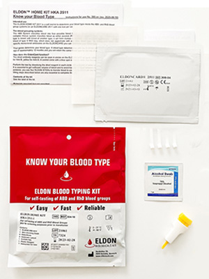 Contents Original Blood Typing Kit