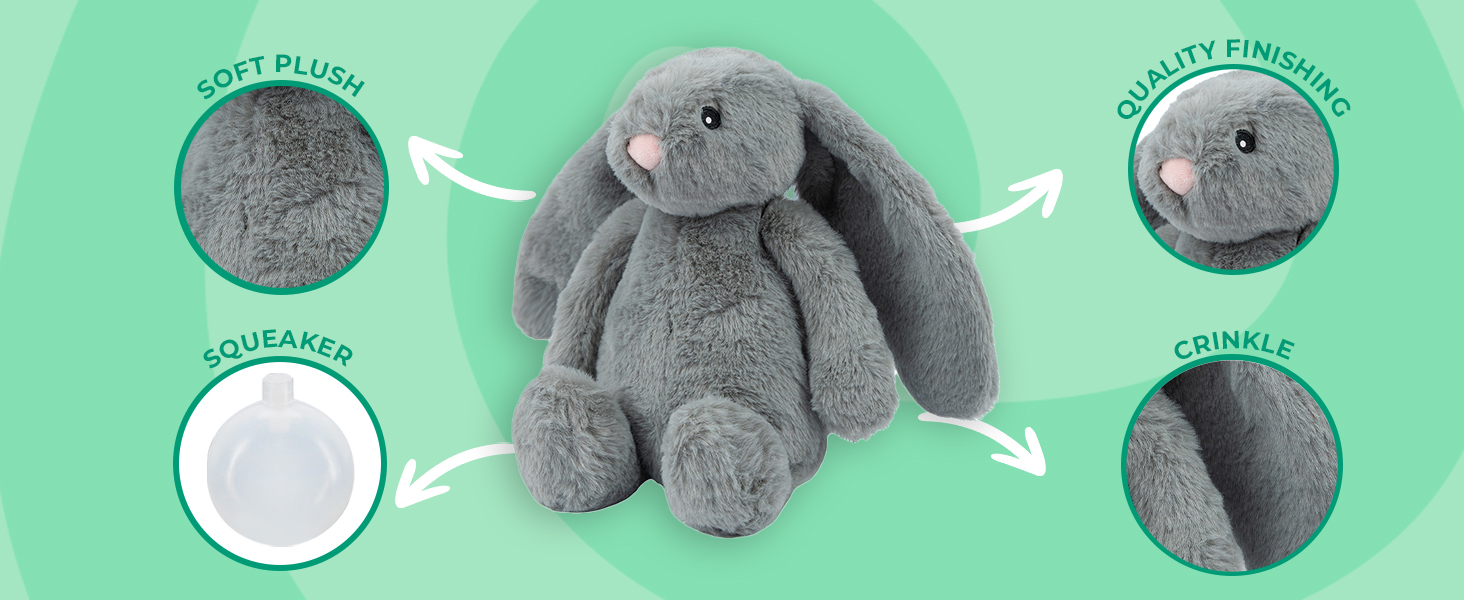Bunny toys for pets with squeakers