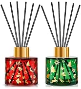 STRN Reed Diffuser Set with 12 Sticks, 6.8.fl oz (200ml) Sweet Home &amp; Wreath Scents, Long-Lasting...