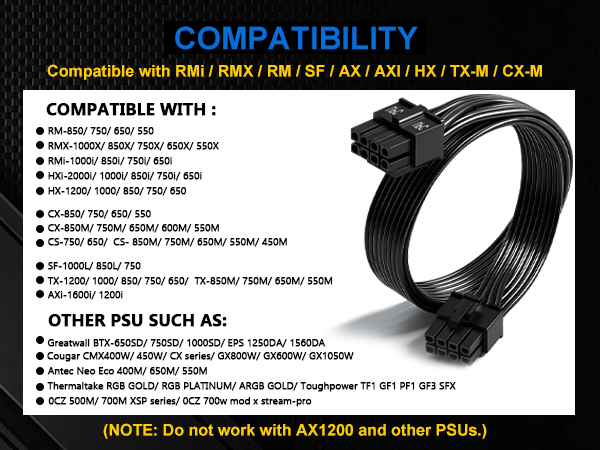  CPU Cable for Corsair