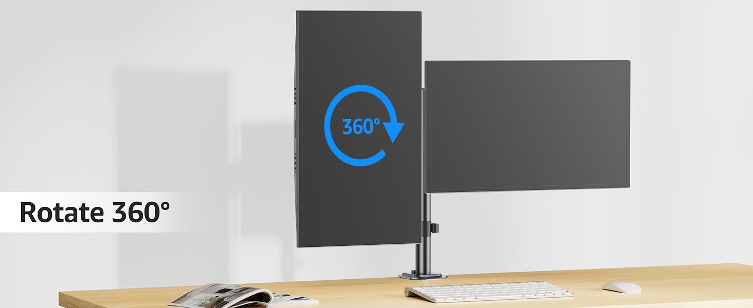 MOUNTUP dual monitor desk mount fully adjustable dual monitor arm for 2 LCD screens