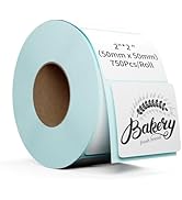 Rongta 2 Inch Square Thermal Labels, Self-Adhesive Round Direct Thermal Sticker Label for Small B...