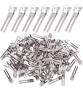 120pcs Double Prong Curl Clips, Metal Hairpins for Hair Styling and Bows, Salon-Grade Hair Clips ...