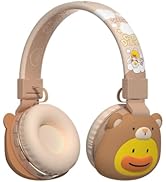 YLFASHION Kids Bluetooth Headphones, Wireless &amp; Wired Over-Ear with Cute Duck Design, Built-in Mi...