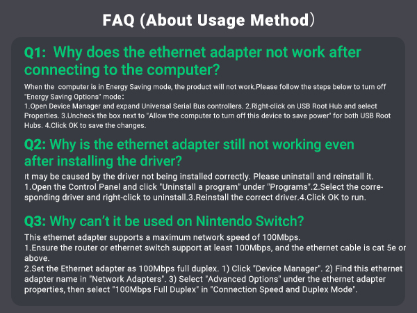 UGREEN Ethernet Adapter USB to 10 100 Mbps