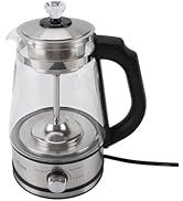 CHEOTIME Electric Kettle, 1.2l 600w Glass Electric Tea Kettle 4-Speed Temperature Adjustment Teap...