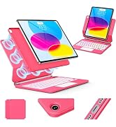 for iPad (A16) 11th/10th Generation Case with Keyboard, Keyboard Case with Magnetic Stand,Detacha...