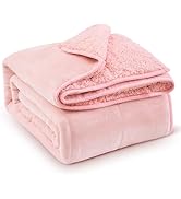 Super Fuzzy Soft Sherpa Fleece Weighted Blanket, 15 lbs Dual Sided Fluffy Heavy Weighted Blankets...