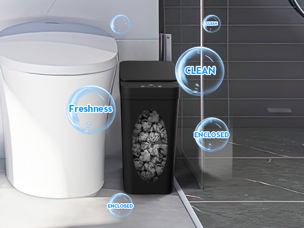 bathroom trash cans with lids