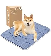 MICROCOSMOS 0.8" Thick Cooling Dog Foam Pad &amp; Summer Pet Sleeping Mat, Machine Washable, Material...