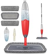 HOMTOYOU Dust Mop for Hardwood Floors: Microfiber Spray Mop for Cleaning Laminate Wood Tile Home ...