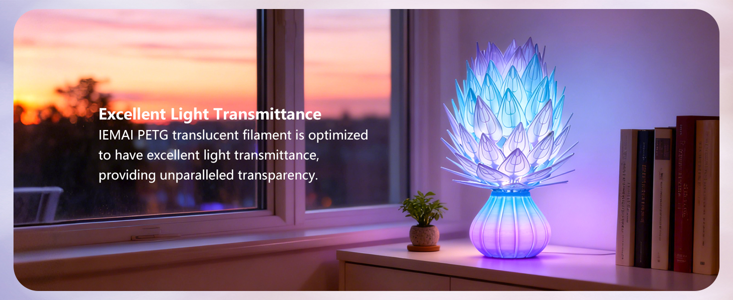 IEMAI PETG filament 1.75mm translucent gradient 3d printer filament for high-speed printing