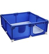 Whelping Box for Dogs and Puppies, 47.2×47.2×17.7in Playpen, Puppy Whelping Supplies with Waterpr...