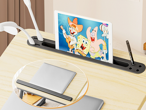 Adjustable Laptop Stand with 5 Different Angles, Laptop Desk for Bed, Portable Lap Tray Table