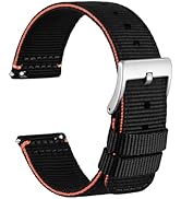 WOCCI Nylon Watch Bands, Contrast Woven Design, Quick Release, Stainless Steel Buckle, Band Width...