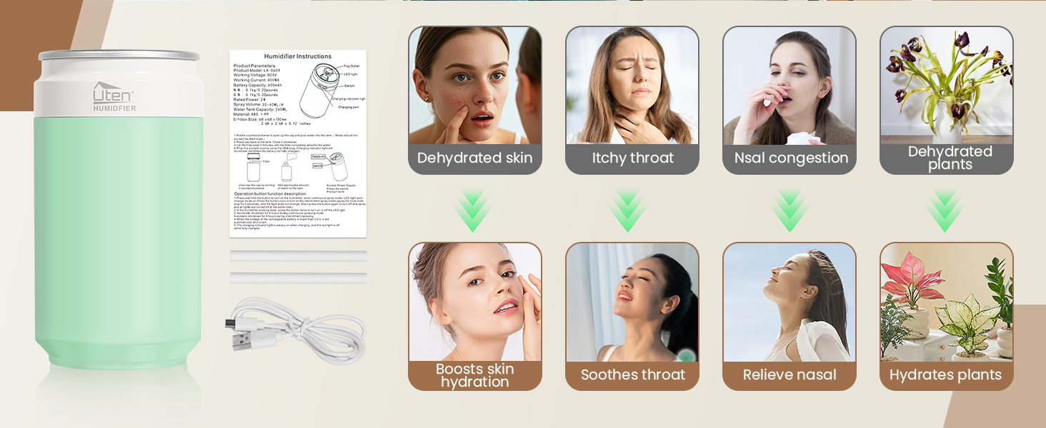 Portable small humidifier