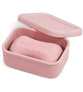 Leak Proof Silicone Travel Soap Case with Draining Layer, Travel Size Toiletry, Portable Soap Con...