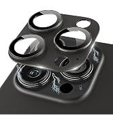 Kanosan Compatible for iPhone 15 Pro/iPhone 15 Pro Max Camera Lens Protector [Full Coverage Metal...