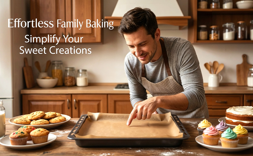 Precut Non-Stick Baking Paper for Baking, Grilling, Air Fryer, Steaming, Oven