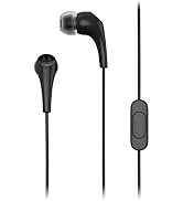 corded wired black in-ear headphones earbuds touch control buttons portable travel accessories