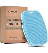 Canroom Silicone Body Scrubber Anti Slip for Shower,Zinc Infused Soft Bristles Shower Scrubber fo...