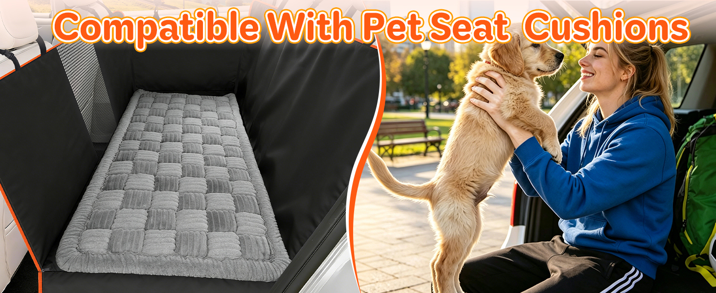 Dog Car Seat Cover for Back Seat