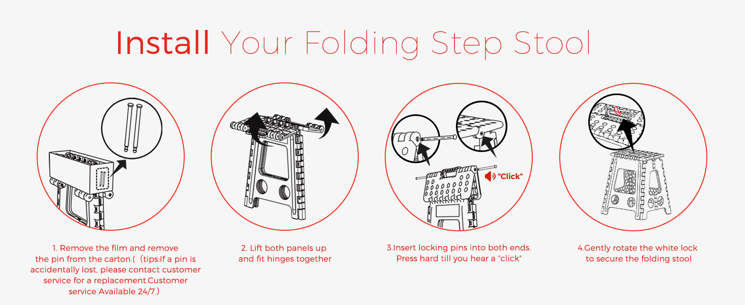 folding step stools INSTALL