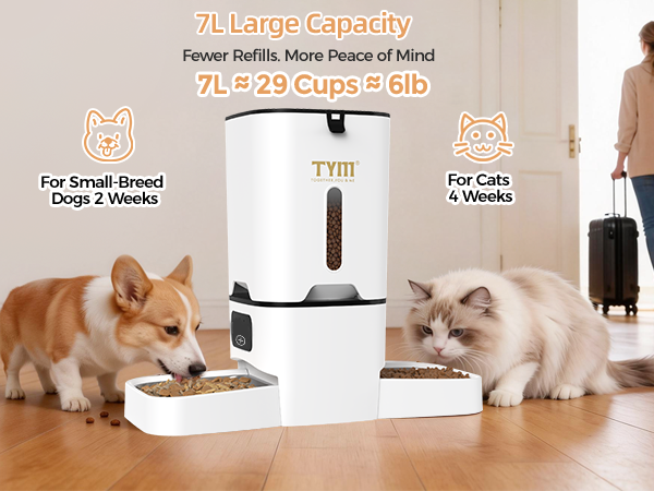 automatic cat feeder 7L
