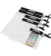 HEETA 5-Pack Clear Waterproof Dry Bag, Water Tight Cases Pouch Dry Bags for Camera Mobile Phone M...